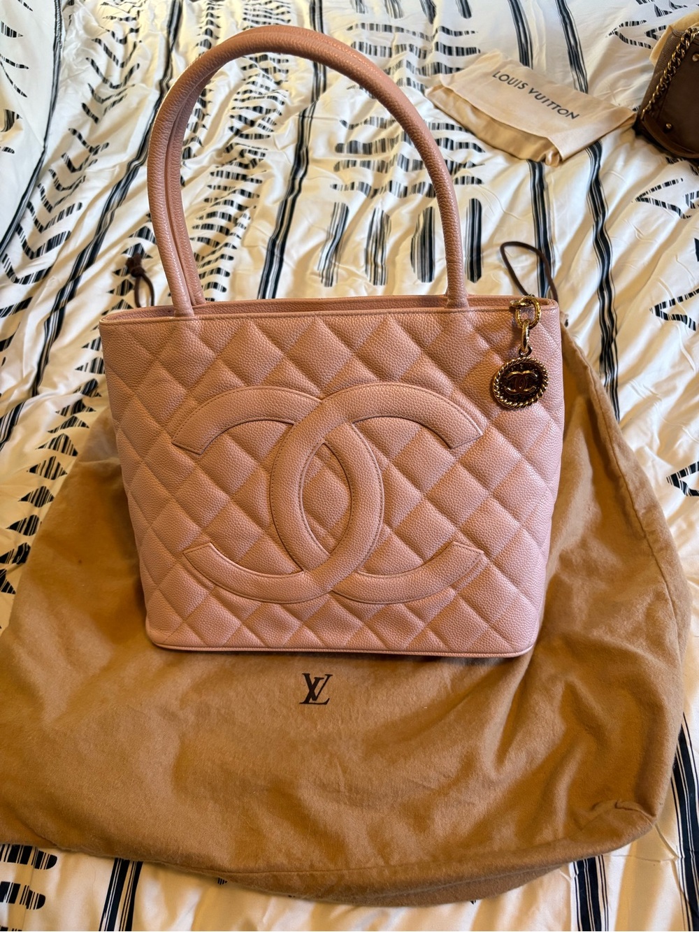CHANEL Medallion Tote Caviar Leather